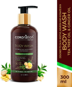 COROnation Herbal Tea Tree Oil and Ginger Oil Body Wash - 300 ml