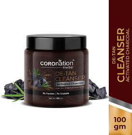 COROnation Herbal Activated Charcoal De-Tan Cleanser - 100 gm
