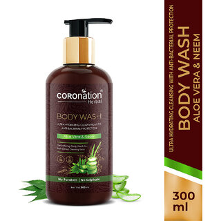 COROnation Herbal Aloevera and Neem Body Wash - 300 ml