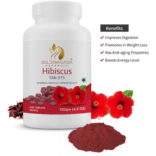                       Goldenacacia Herrbals Hibiscus 500mg 240 Tablets                                              
