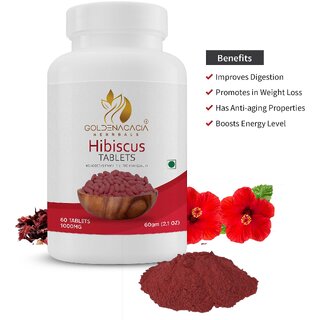                       Goldenacacia Herrbals Hibiscus 1000mg 60 Tablets                                              