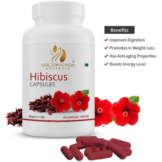 Goldenacacia Herrbals Hibiscus 500mg 60 Capsules