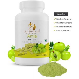                       Goldenacacia Herrbals Amla 500mg 60 Tablets                                              