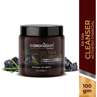 COROnation Herbal Activated Charcoal De-Tan Cleanser - 100 gm