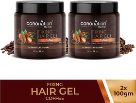 COROnation Herbal Coffee Fixing Hair Gel - 100 gm X 2 ( Pack of 2 )