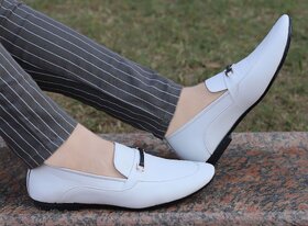 Shoeson Mens White Formal Loafer