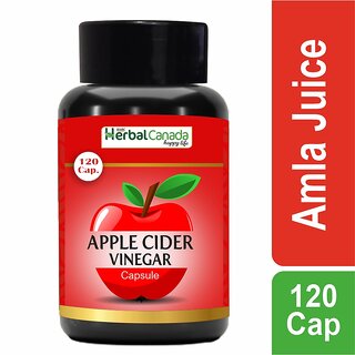                       herbal Canada Apple Cider Vinegar Capsules for Natural Weight Management, Supports Digestive Health - 120 Veg Capsule                                              