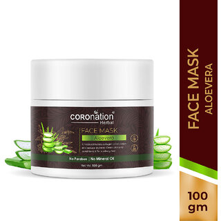                       COROnation Herbal Aloevera Face Mask - 100 gm                                              