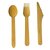 SRIND Biodegradable Disposable Cutlery Set 16cmSpoon(100p) 16cmFork( 100p) 16cm Knife(100p) Toothpick(100p) Tissue(100p) | 100% Natural Compostable |Wood Disposable |Travel Friendly (25)