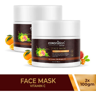                       COROnation Herbal Vitamin C Face Mask - 100 gm X 2 ( Pack of 2 )                                              