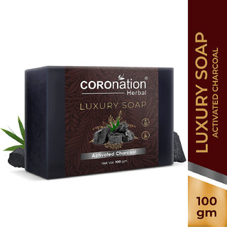                       COROnation Herbal Activated Charcoal Luxury Soap - 100 gm                                              