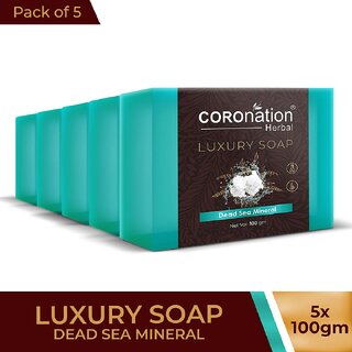                       COROnation Herbal Dead Sea Mineral Luxury Soap - 100 gm X 5 ( Pack of 5 )                                              