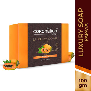                       COROnation Herbal Papaya Luxury Soap  - 100 gm                                              