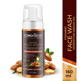                       COROnation Herbal Moroccan Argan Oil Foaming Face Wash - 160 ml                                              