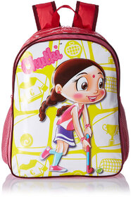 kidos green gold chutki school bag size 16 colour pink
