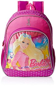 kidos barbie school bag size 15 cm colour pink