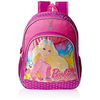 kidos barbie school bag size 15 cm colour pink