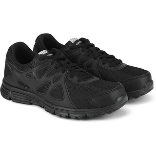 Nike Lace Running Shoes For Boys-(Black)