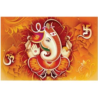                       Slix Ganesh ji Multicolour Wall Sticker S-001 Size 12 X 18 inch                                              