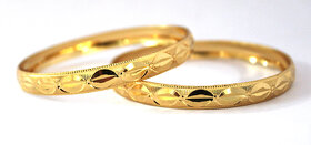 S L GOLD 1 Gram Micro Plated Maya Design 2 bangle B17