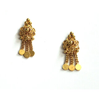                       S L Gold 1 Gram Micro Plated Kushboo Earring Design                                              