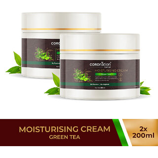                       COROnation Herbal Fuji Matcha Green Tea Moisturising Cream - 200 ml X 2 ( Pack of 2 )                                              