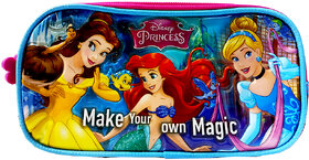 kidos disney princess pink double zip pouch size 21 cm multicolored