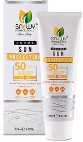 Snowy Cosmeceuticals Derma Sun Protection Sunscreen SPF 50++ With Mulberry And Carrot Extract (100ml)