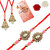LUCKY JEWELLERY Designer Combo White Color Quirky Flower Shape (Pack of 4) Rakshabandan Rakhee