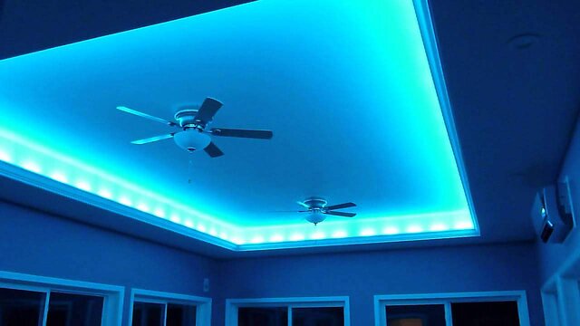 ceiling light blue colour