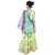 Kid Kupboard Sleeveless Girls Floral Light Green Stitched Cotton Lehenga Choli with Dupatta Set For Girls