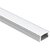 17MM 1 Meter Long Surface Profile Without LED Strip Light Total Straight Linear LED Tube Light (Pack of 5))WHITE
