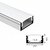 17MM 1 Meter Long Surface Profile Without LED Strip Light Total Straight Linear LED Tube Light (Pack of 5))WHITE