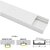 25MM 1 Meter Long Surface Profile Without LED Strip Light Total Straight Linear LED Tube Light (Pack of 5))
