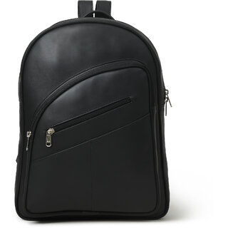 MATRICE laptop backpack bag with Black faux vegan leather(NE-S-0803-Black)