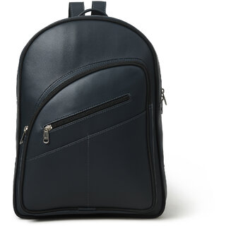 MATRICE laptop backpack bag with Blue faux vegan leather(NE-S-0803-Blue)