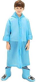 Cartoon Printed Raincoat/ boys and girls (blue)
