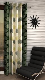 Styletex Polyester Long Door Curtain Green (Single Piece)  Pack of 1