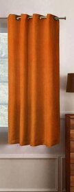 Styletex Polyester Window Curtain Orange (Single Piece)  Pack of 1