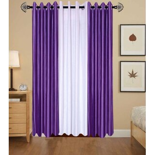                       Styletex Polyester Long Door Curtain Multicolor Pack of 3 Pcs                                              
