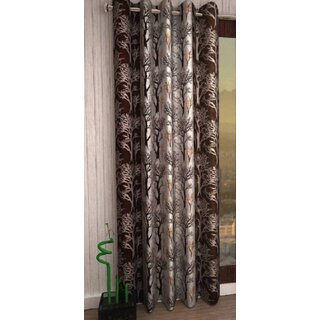                       Styletex Polyester Door Curtain Brown (Single Piece)  Pack of 1                                              