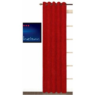                       Styletex Polyester Long Door Curtain Maroon (Single Piece)  Pack of 1                                              