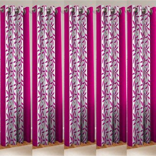                       Styletex Polyester Door Curtain Pink Pack of 5 Pcs                                              