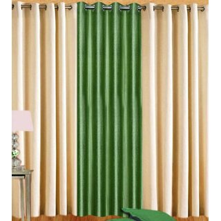 Styletex Polyester Long Door Curtain Multicolor Pack of 3 Pcs