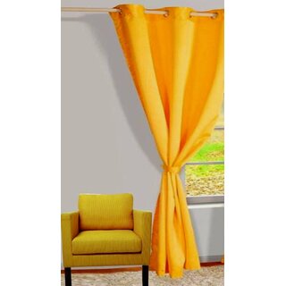                       Styletex Polyester Long Door Curtain Yellow (Single Piece)  Pack of 1                                              
