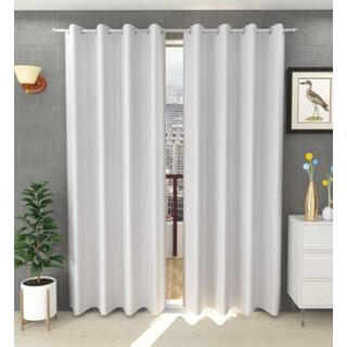                       Styletex Polyester Door Curtain White Pack of 2 Pcs                                              