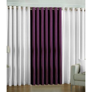                       Styletex Polyester Long Door Curtain Multicolor Pack of 3 Pcs                                              