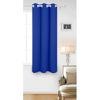                       Styletex Polyester Long Door Curtain Blue (Single Piece)  Pack of 1                                              