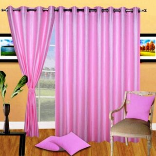                       Styletex Polyester Window Curtain Pink Pack of 3 Pcs                                              