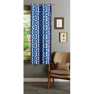                       Styletex Polyester Window Curtain Blue (Single Piece)  Pack of 1                                              